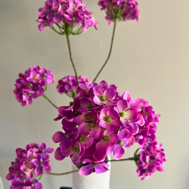 Paarse hortensia set zijden bloemen, betaalbare zijden bloemen