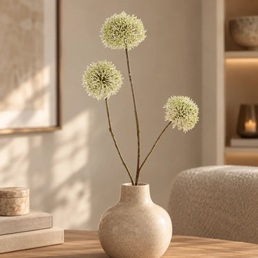Zijden kunsttak Scallion Ball groen | 77 cm