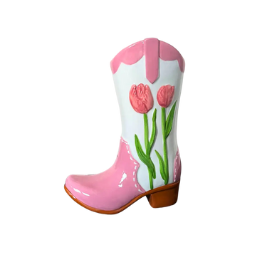keramische vaas laars voor zijdenbloemen