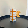 kleine keramieken vaas bruin croissant