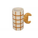 kleine keramieken vaas bruin croissant klein