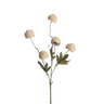 zijden bloem pompom beige 