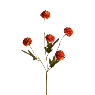 pompom kunsttak oranje natuurlijke uitstraling