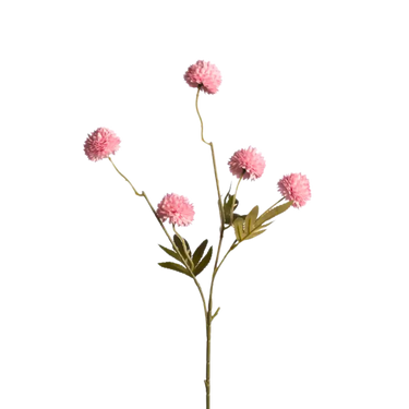 roze pompom kunstbloem