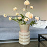 vaas luxe glas beige neutraal met pompom